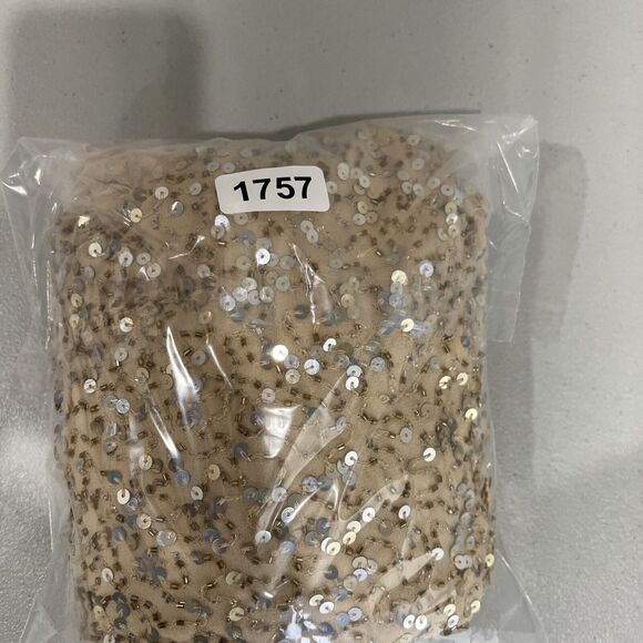 Aidan Mattox Dress Women 4 gold Beaded Sequin Mini Embellished - Picture 10 of 10